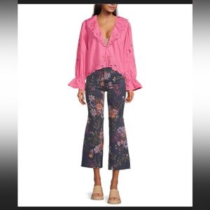 💕 Free People Women's Cotton Maisie Cutwork Top💕